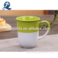 Double Color Ceramic Coffee Mug With Handle